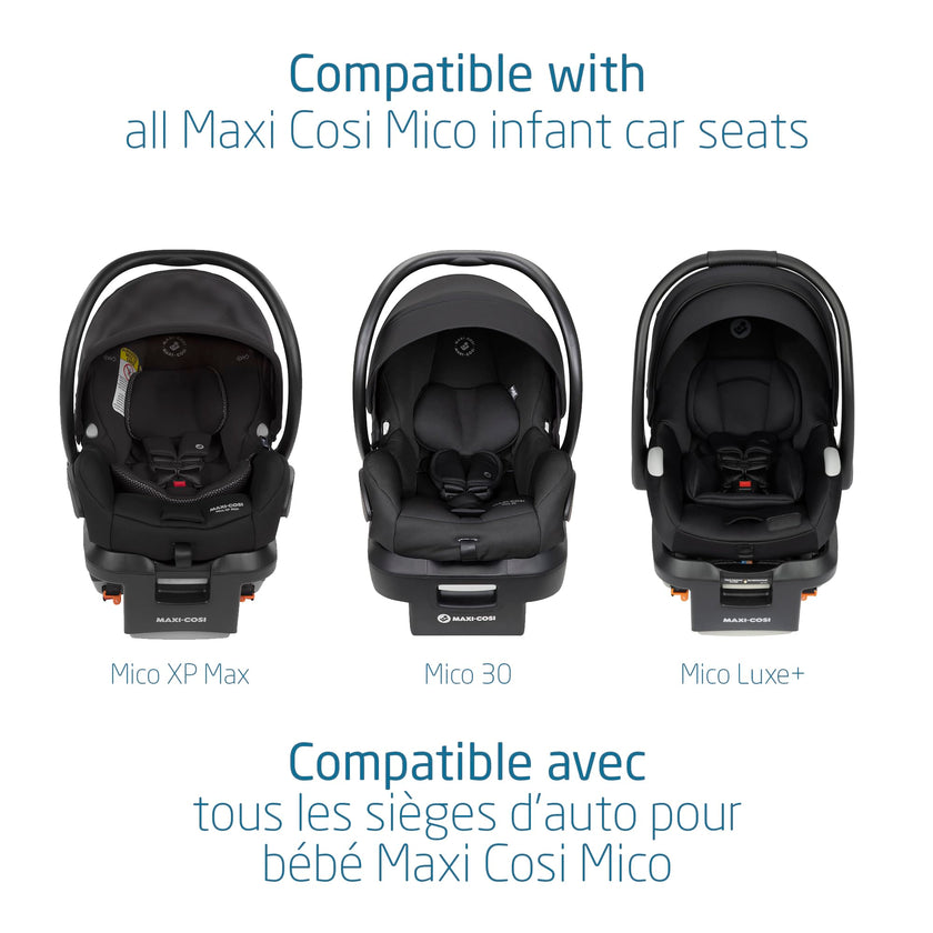 Maxi Cosi Mico Infant Car Seat Base - Compatible with All Mico Infant Car Seats, Adjustable, Anti-Rotation Stability Leg, Integrated Belt Lockoff, Self-Retracting One-Click UAS System, Black 🍁 All In One Marketplace Canada