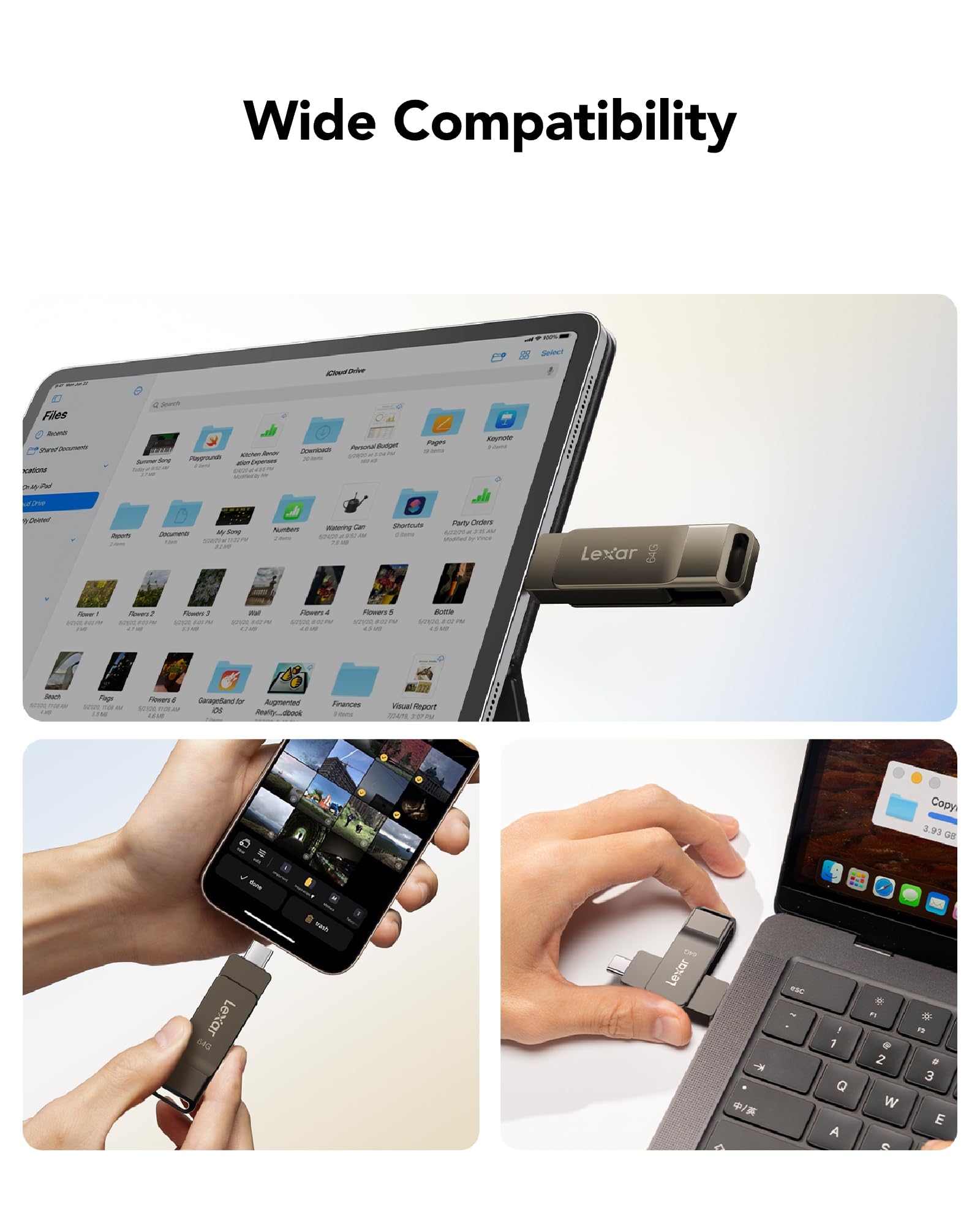 Lexar D40E 64GB Dual USB 3.2 Gen 1 Type-C Jump Drive, USB-C Flash Metal Housing Swivel Design Thumb Drive (Titanium Grey) 🍁 All In One Marketplace Canada