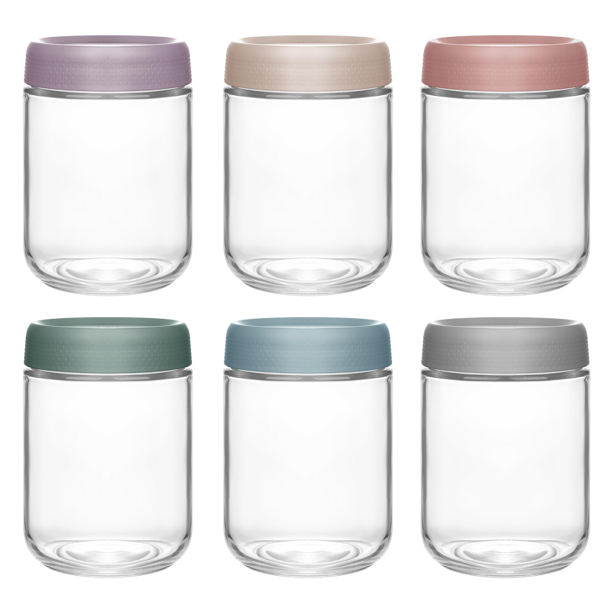 Xileanalee Overnight Oats Containers with Lids 6 Pack-16 Oz Mason Jar with Lids-Overnight Oats Jars Glass Food Storage Containers for Chia Seed Pudding Salad Cereal Coffee Spices 🍁 All In One Marketplace Canada