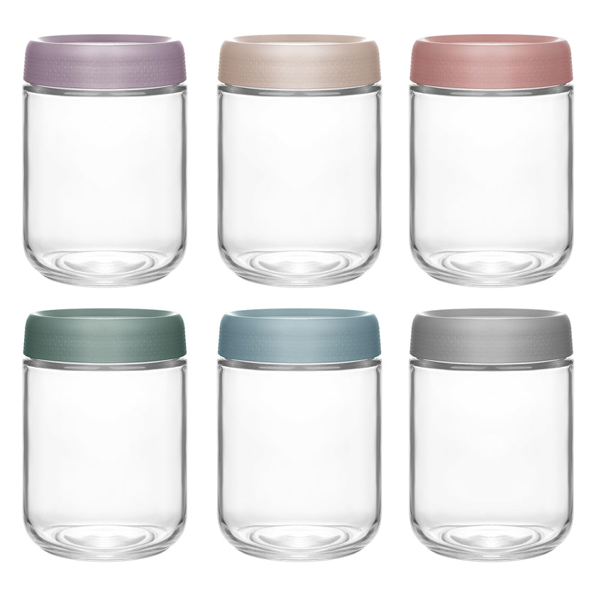 Xileanalee Overnight Oats Containers with Lids 6 Pack-16 Oz Mason Jar with Lids-Overnight Oats Jars Glass Food Storage Containers for Chia Seed Pudding Salad Cereal Coffee Spices 🍁 All In One Marketplace Canada