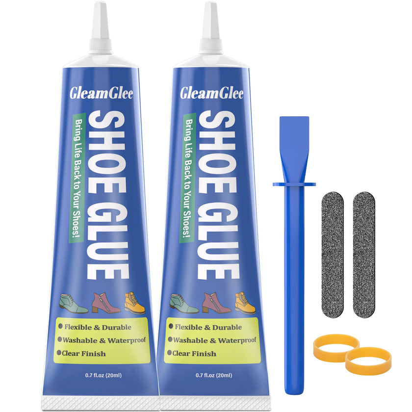 Shoe Glue, Extra Strong Shoe Repair Adhesive - Permanent, Clear, Waterproof Glue for Sneakers, Boots, Heels, Canvas, Soles, Handbags, Leather, Rubber, Vinyl - 20ml x 2 PCS 🍁 All In One Marketplace Canada