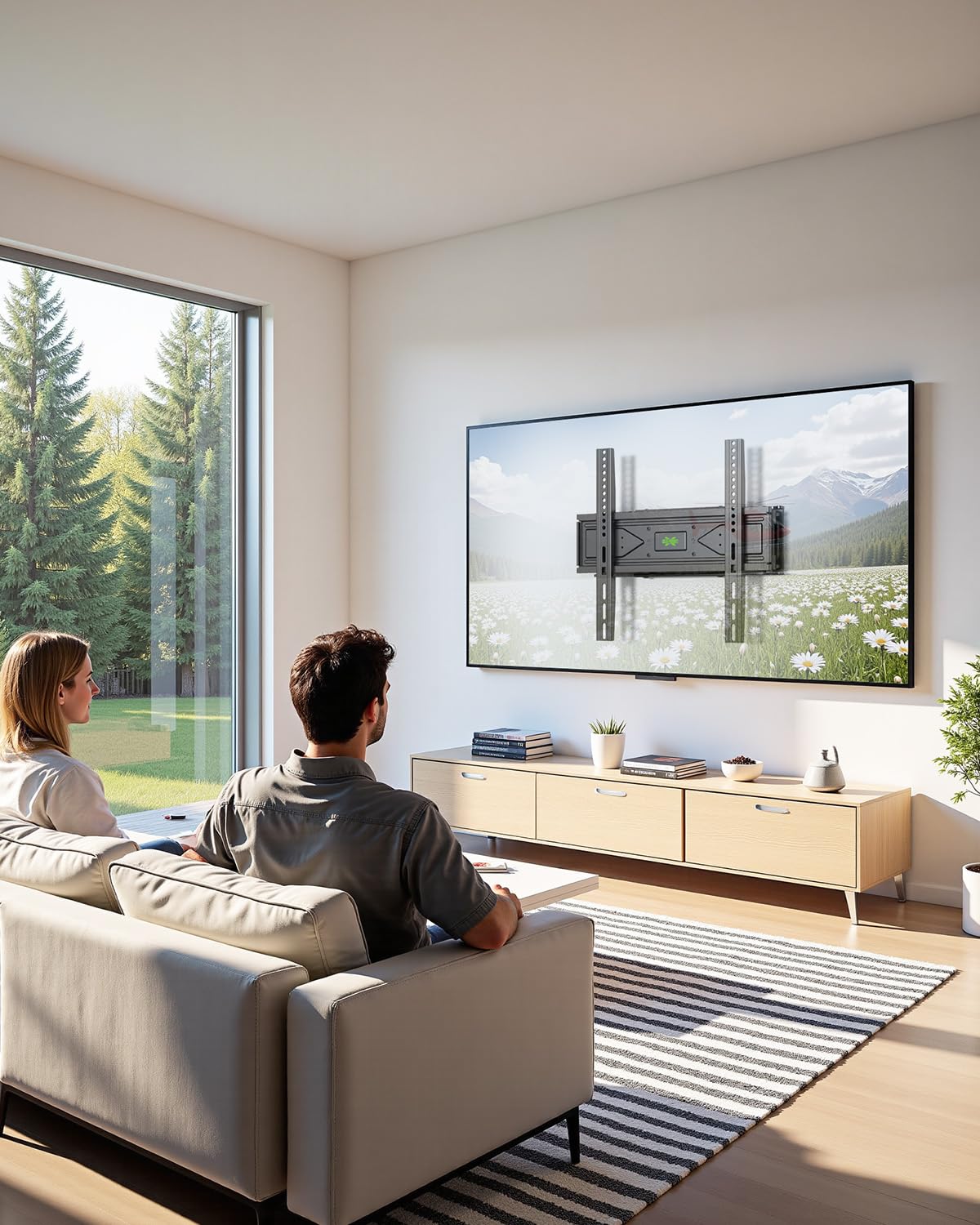 USX MOUNT Full Motion TV Wall Mount for Most 32-70 inch TVs up to 99 Lbs, Wall Mount TV Bracket with Articulating Swivel Tilting, TV Mount Fit 12