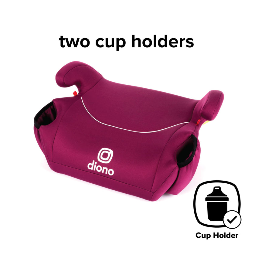 Diono Solana 2022, No Latch, Pack of 2 Backless Booster Car Seats, Lightweight, Machine Washable Covers, Cup Holders, Pink 🍁 All In One Marketplace Canada