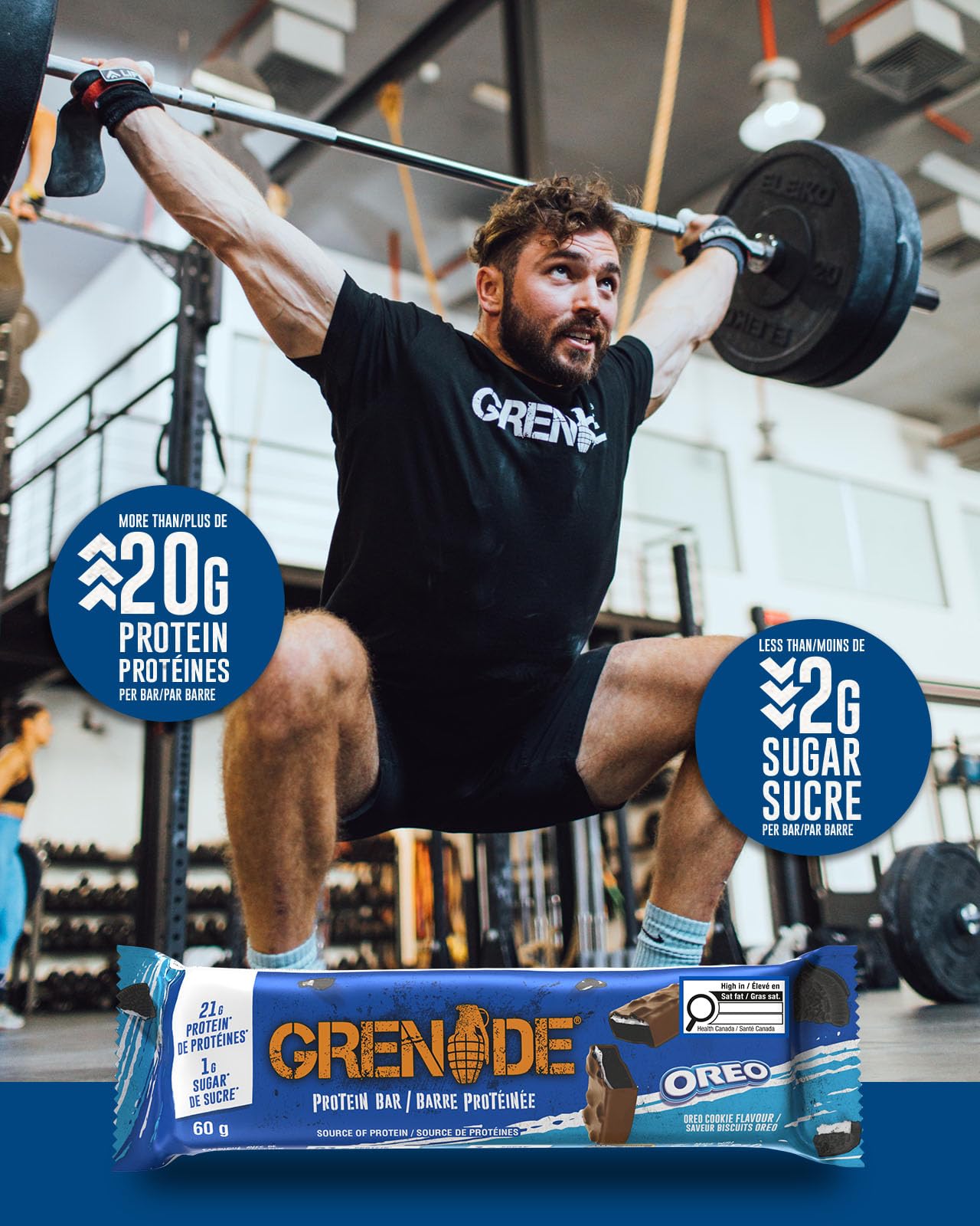 Grenade High Protein, Low Sugar Bar - OREO, 12 x 60 g (Packaging May Vary) 🍁 All In One Marketplace Canada
