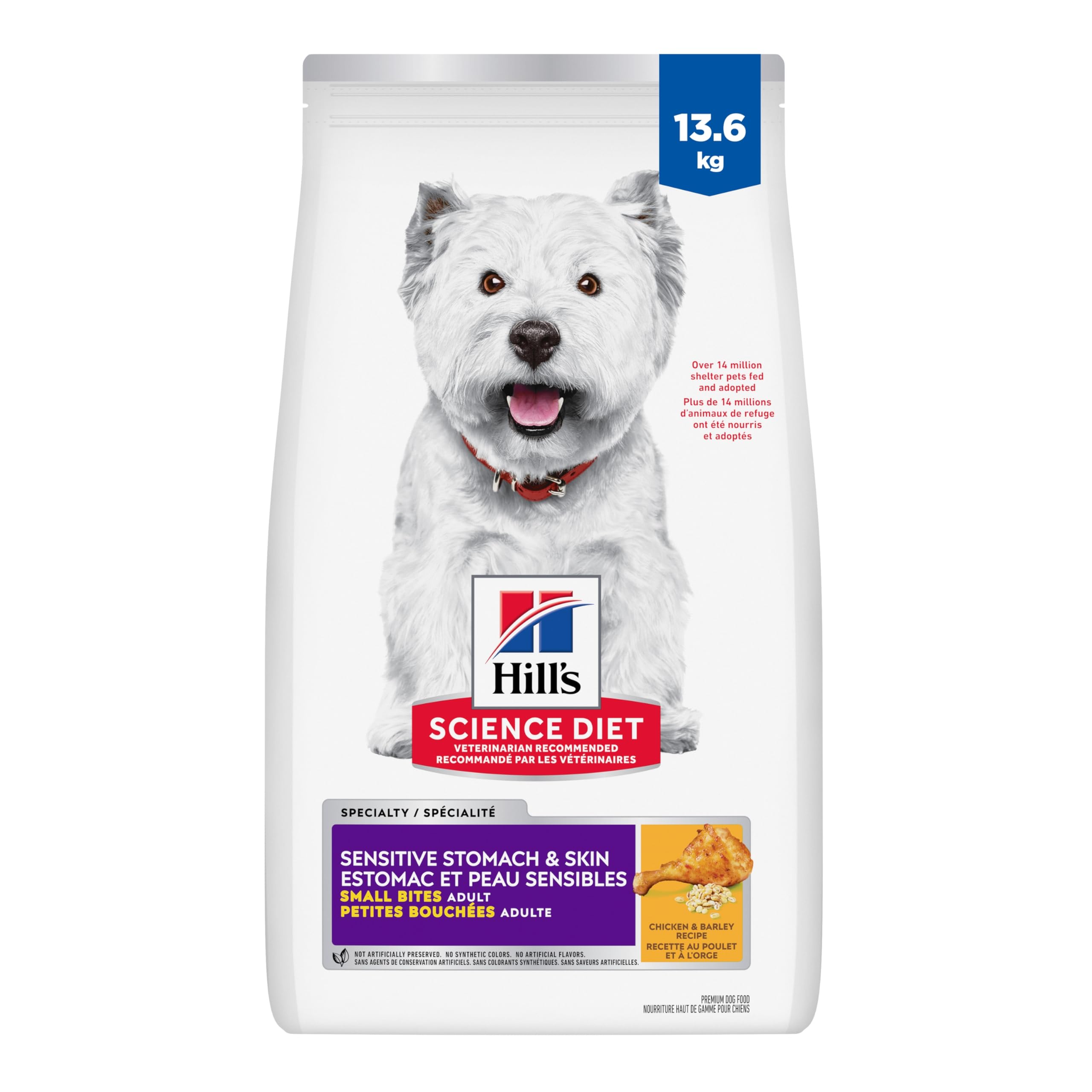 Hill's Science Diet Adult Sensitive Stomach & Skin Small Bites Dry Dog Food, Chicken Recipe 13.6 kg Bag 🍁 All In One Marketplace Canada