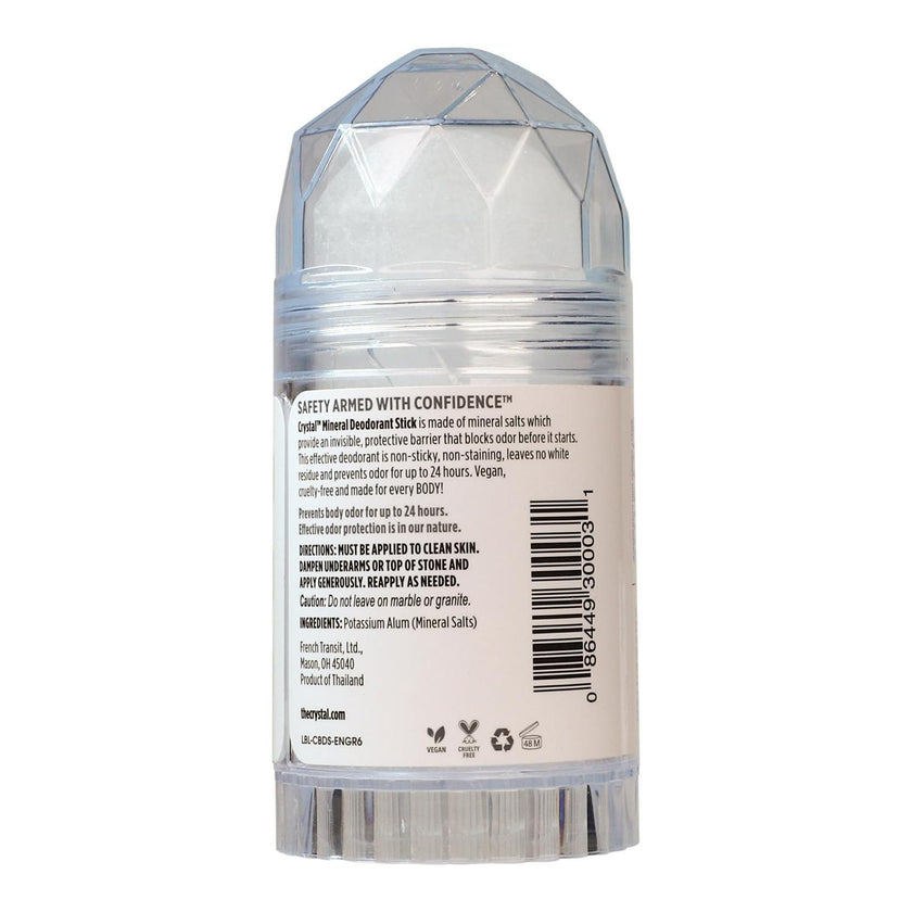 Crystal Mineral Deodorant Stick, 120g – Aluminum-Free, Unscented Natural Deodorant, 24-Hour Odor Protection, No Stains or Residue, Vegan & Cruelty-Free 🍁 All In One Marketplace Canada