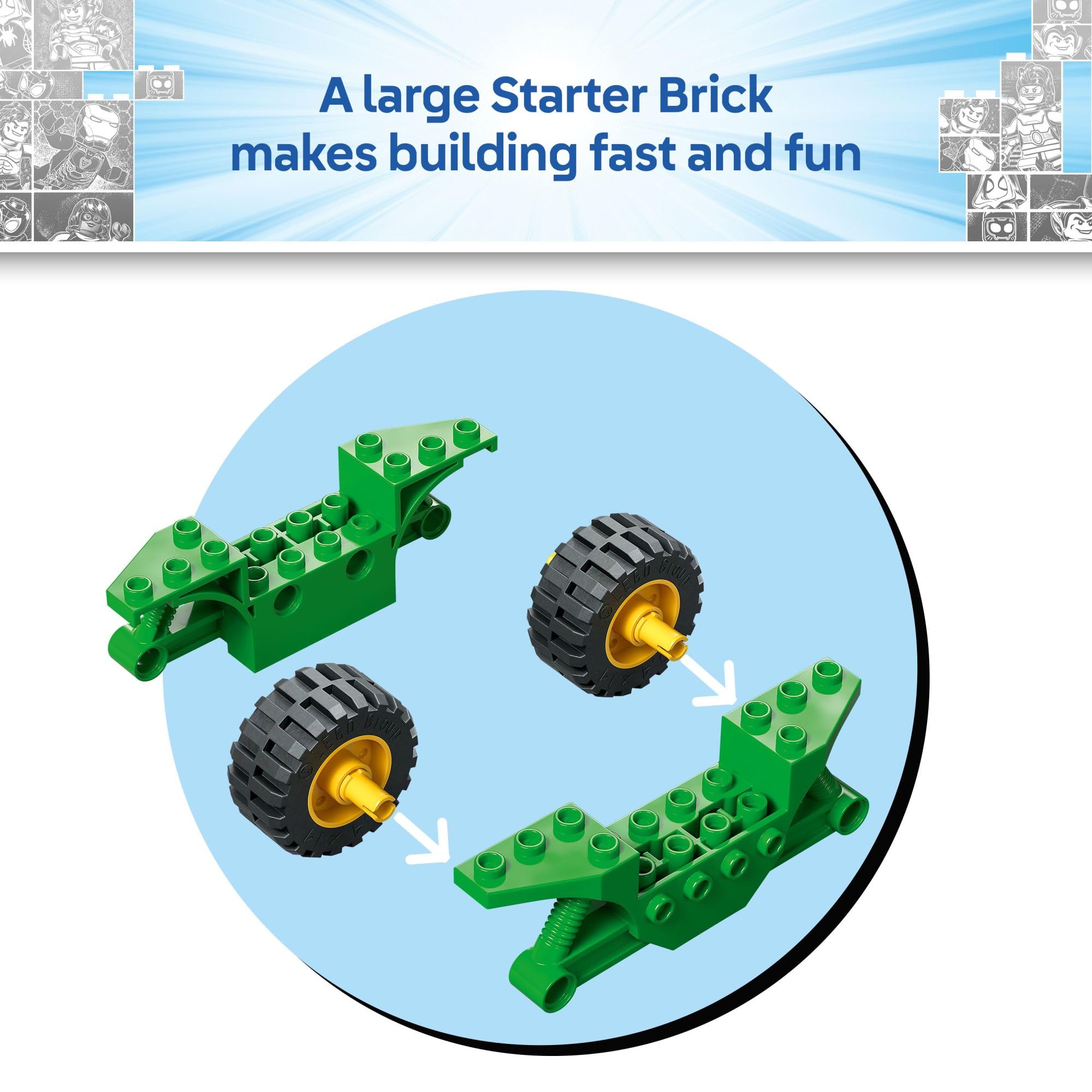 LEGO Marvel Spidey and His Amazing Friends Spin and Electro Dinosaur Vehicle Chase - Car and Motorcycle Preschool Building Toy for Kids, Boys and Girls, Ages 4+ - Gift Idea for Birthdays - 11198 🍁 All In One Marketplace Canada