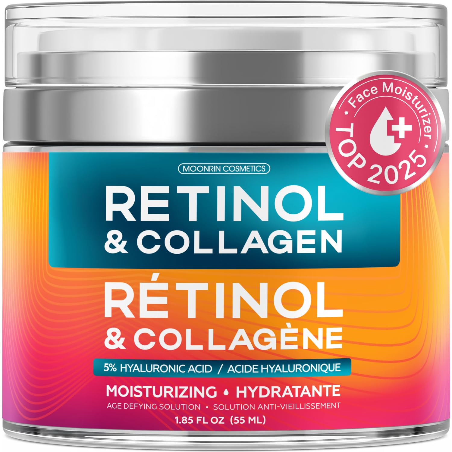 Retinol Cream for Face with Hyaluronic Acid, Collagen Day & Night Moisturizer for Women and Men, Age Solution Cream, 1.85 Oz 🍁 All In One Marketplace Canada