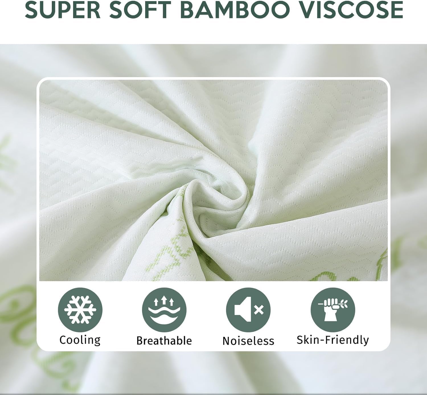 MUXHOMO Premium 100% Waterproof Queen Size Mattress Protector, Breathable Mattress Cover Queen Size Bed, Cooling 3D Air Fabric Bed Pad Cover, Deep Pocket 8