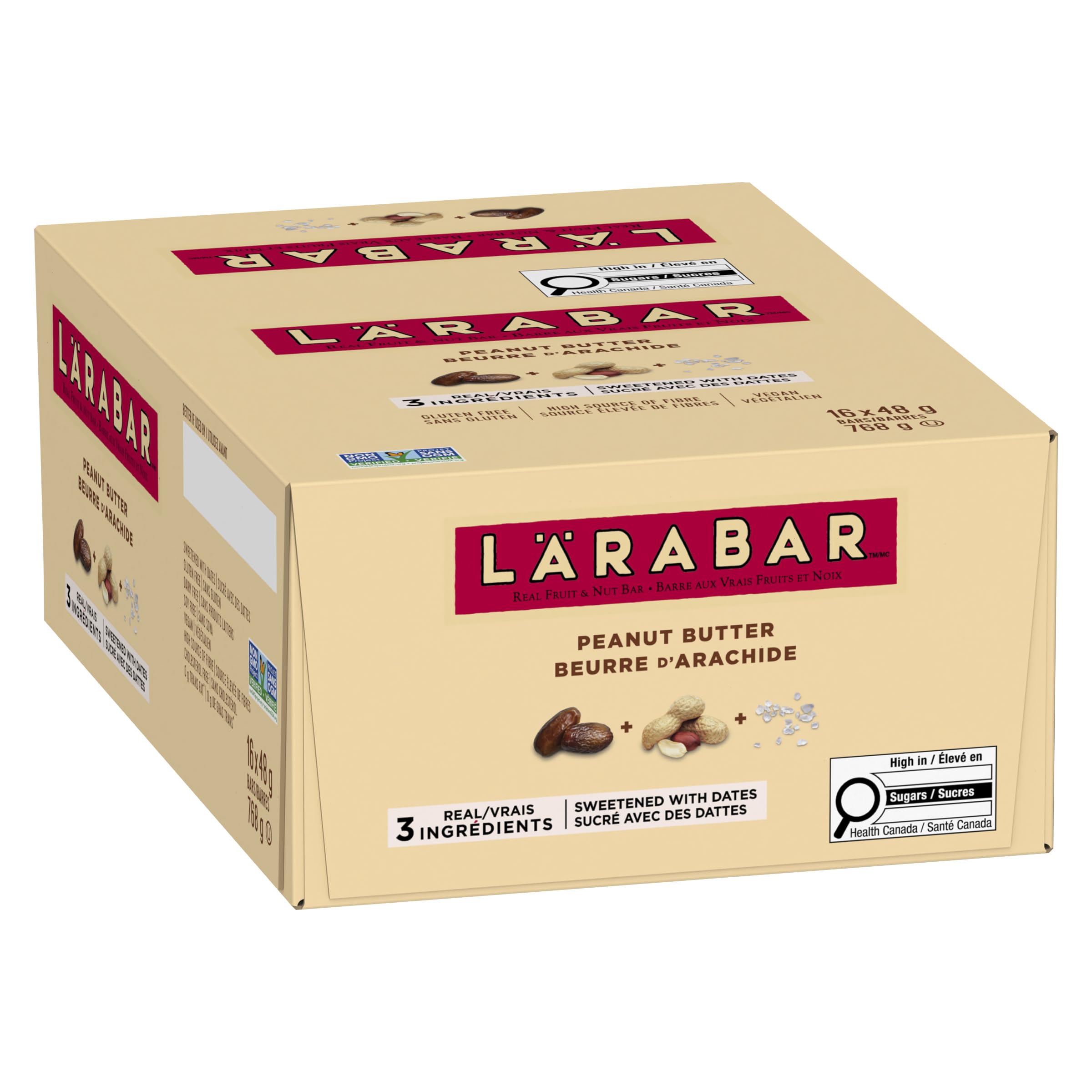 LÄRABAR Peanut Butter, Fruit and Nut Energy Bar, Pack of 16 Bars, Gluten Free, Vegan, Family Pack, Snack Bars 🍁 All In One Marketplace Canada