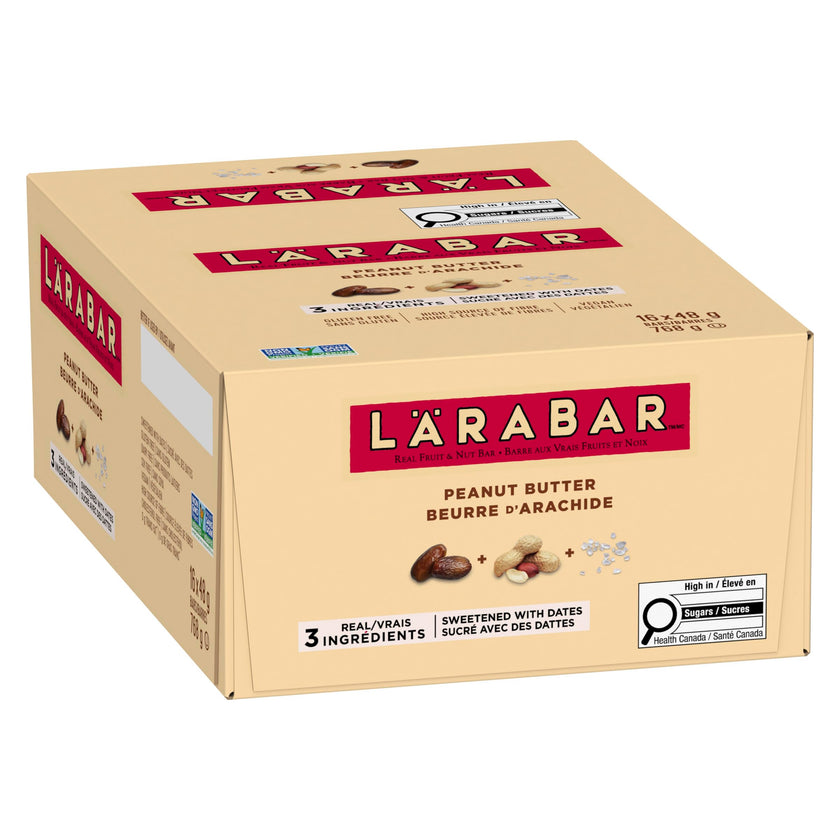 LÄRABAR Peanut Butter, Fruit and Nut Energy Bar, Pack of 16 Bars, Gluten Free, Vegan, Family Pack, Snack Bars 🍁 All In One Marketplace Canada