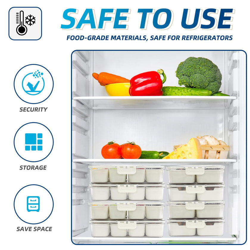 Pure Future 2-Pack Snackle Box Containers with Handles - Divided Serving Tray with Lids, 8 Compartments Charcuterie Box for Travel, Movie Nights & Parties (Hand Wash Only) 🍁 All In One Marketplace Canada