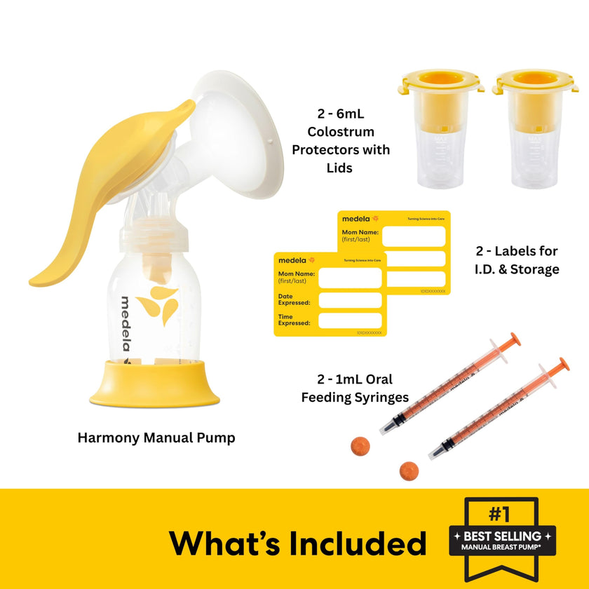 Medela Harmony Manual Breast Pump with Colostrum Collection and Feeding Kit, 4-in-1 Solution, Collect, Store, Feed, and Pump, Includes Colostrum Collectors and Feeding Syringes 🍁 All In One Marketplace Canada