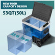 EUHOMY 12 Volt Refrigerator, 53QT(50L) Electric Cooler, Portable Freezer 12V/24V DC 110-240V AC, 12V Fridge -4℉~68℉, 12V Cooler with Wheels & 2 Baskets for Travel, Truck, Boat, Camping 🍁 All In One Marketplace Canada