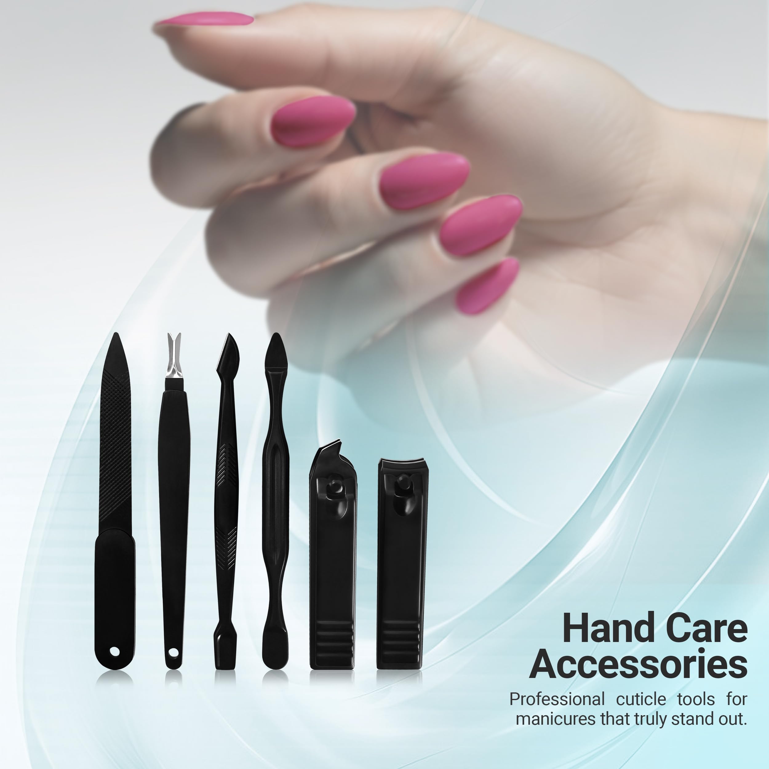 Utopia Care - 15 in 1 Stainless Steel Professional Manicure Pedicure Set Nail Clippers Kit – Portable Travel Grooming Kit - Facial, Cuticle and Nail Care for Men and Women (Black) 🍁 All In One Marketplace Canada