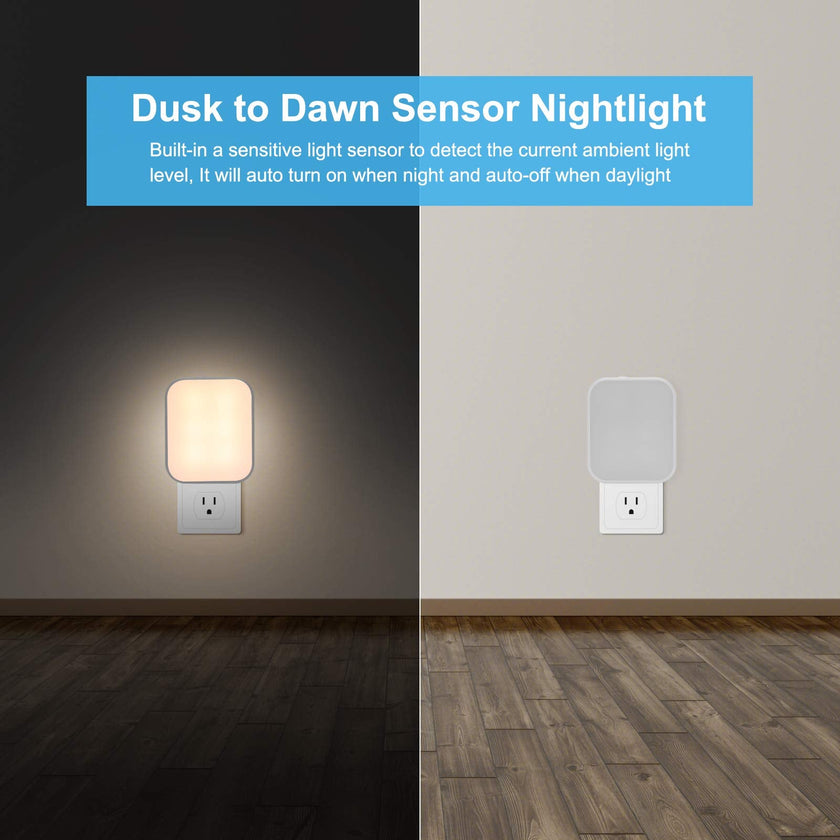Lomotech Plug-in LED Night Light, 4 Pack Adjustment Lighting White Night Lights, Dusk to Dawn Sensor Nightlight, ETL Certified Night Lamp for Bedroom,Toilet,Stairway,Hallways (Soft White & Cool White) 🍁 All In One Marketplace Canada