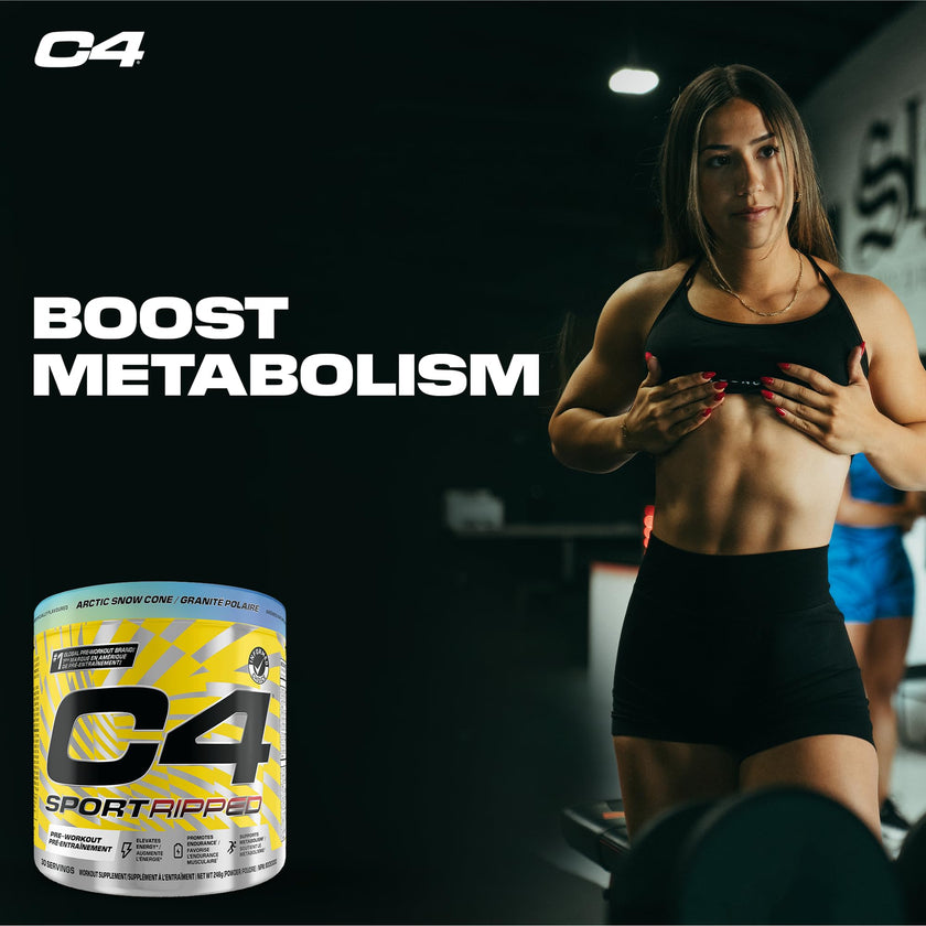 Cellucor C4 Ripped Thermogenic Pre Workout Powder - Informed-Choice Certified Preworkout Energy & Fat Metabolism - Artic Snow Cone, 30 Servings 🍁 All In One Marketplace Canada