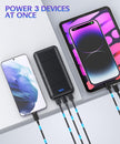 Portable-Charger-Power-Bank - 2 Pack 15000mAh Dual USB Power Bank Output 5V3.1A Fast Charger Portable Charger Compatible with Smartphones and All USB Devices (Deep Black and White) 🍁 All In One Marketplace Canada