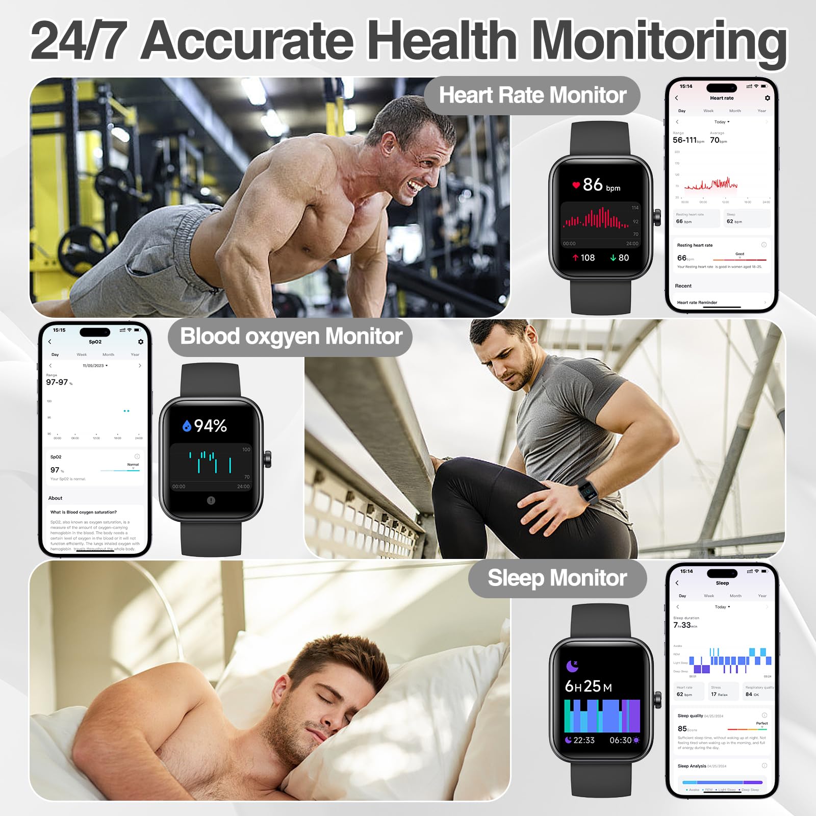 Smart Watch for Men Women with Bluetooth Call,Alexa Built-in Smartwatch,1.83