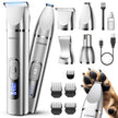 oneisall 4 in 1 Dog Grooming Kit with LCD Display, Dog Hair Trimmer for Paw Nail Grinder, Rechargeable Cordless Low Noise IPX7 Waterproof Pet Clippers 🍁 All In One Marketplace Canada