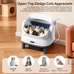 Happypaw Open-Top Self Cleaning Litter Box - Large Capacity Automatic Litter Box for Multiple Cats with Safety Protection, App Control, Odor-Free, Anti-Leakage Material, Includes Trash Bags 🍁 All In One Marketplace Canada