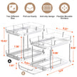 Delamu 2-Tier Multi-Purpose Bathroom Under Sink Organizers and Storage, Stackable Kitchen Pantry Organization, Pull Out Medicine Cabinet Organizer with Movable Dividers, White, 2 Pack 🍁 All In One Marketplace Canada