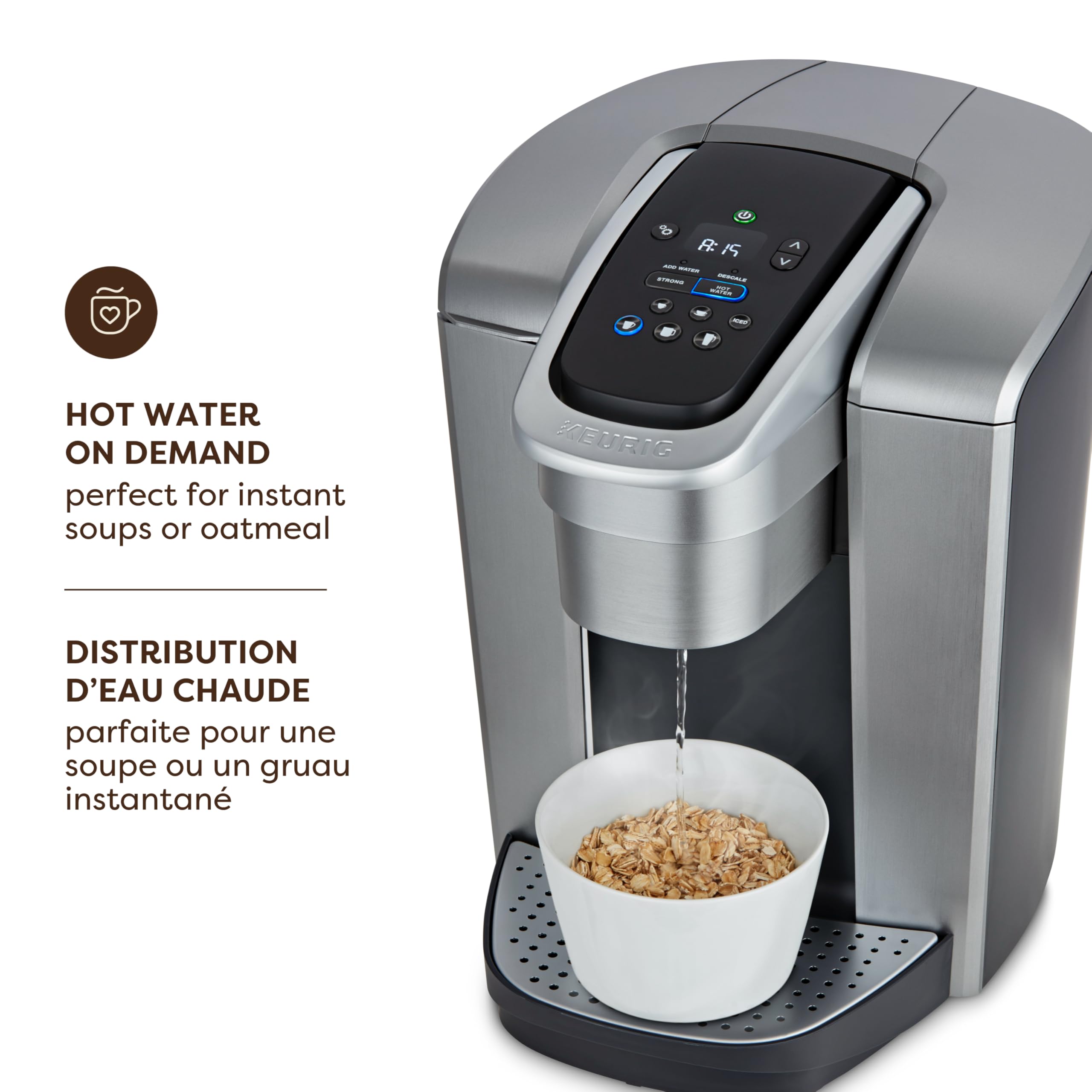 Keurig K-Elite Single Serve K-Cup Pod Coffee Maker, With Iced Brew Functionality And Quiet Brew Technology, Brushed Silver 🍁 All In One Marketplace Canada