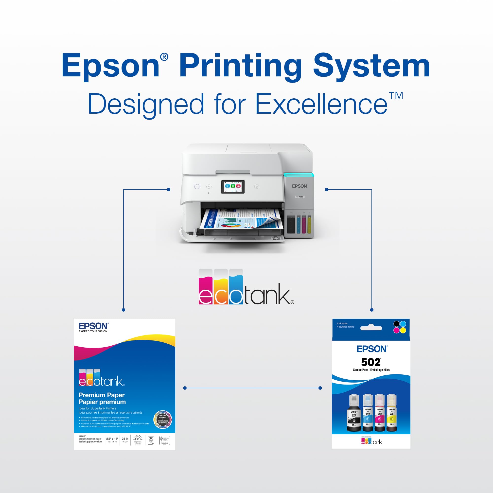 Epson 502 Genuine Pigment Black EcoTank Ink Refill Bottle T502120 🍁 All In One Marketplace Canada