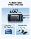 Anker Nano Power Bank, 10,000mAh Portable Charger with 2.3 ft Anker InstaCord Retractable Cable, 45W Max Compact Battery Pack, Smart Display, for iPhone 17/16 Series,iPad,Galaxy,Pixel and More (Black) 🍁 All In One Marketplace Canada
