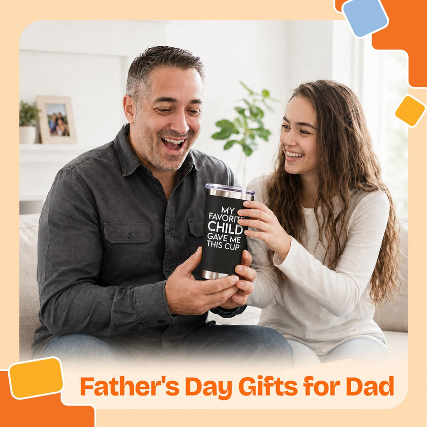 NewEleven Fathers Day Gift for Dad - Birthday Gift for Dad from Kids - Gifts for Husband - Birthday Present Ideas for Father from Daughter, Son - 20 Oz Tumbler 🍁 All In One Marketplace Canada