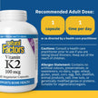 Natural Factors K2 Vitamin Supplement 100 mcg, VALUE SIZE, 360 Vegetarian Capsules, MK-7 from Natto Bean, Helps Support Bones, Vegan, Non-GMO, Proudly Canadian 🍁 All In One Marketplace Canada