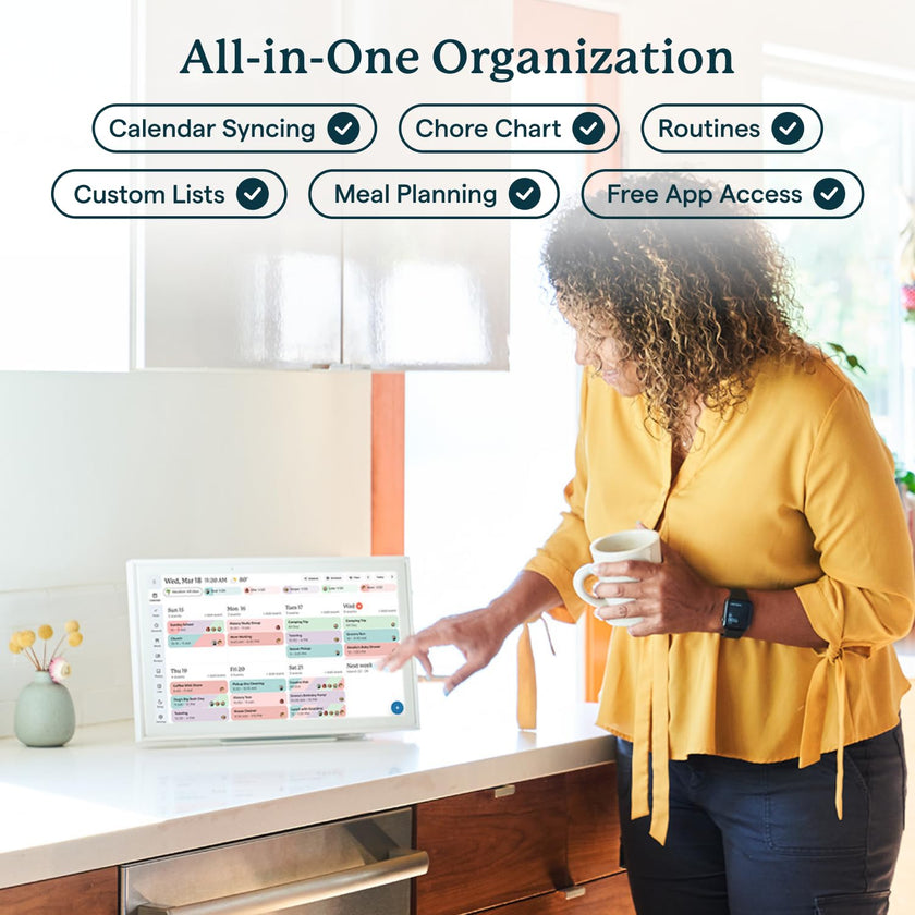 Skylight Calendar: 15-inch Wall Planner Digital Calendar & Chore Chart, Smart Touchscreen Interactive Display for Family Schedules – Wall Mount Included, Great for Organizing Your 2026 Calendar 🍁 All In One Marketplace Canada