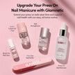 Glamnetic Press On Nails - Ma Damn | French Tip Nails, UV Finish Short Pointed Almond Shape, Reusable Semi-Transparent Nails in 12 Sizes - 24 Nail Kit with Glue 🍁 All In One Marketplace Canada