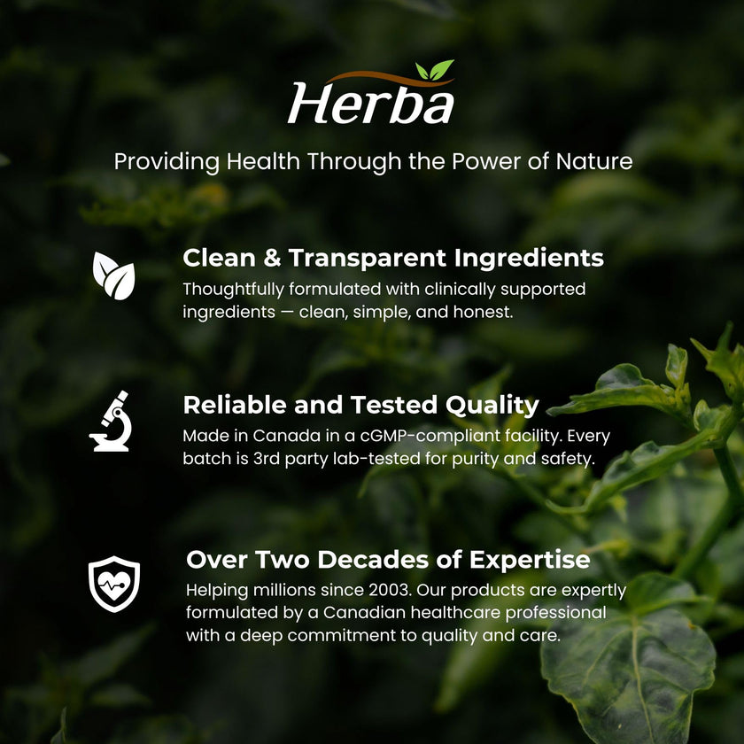 Herba Krill Oil Omega 3 Supplements - 120 Softgels | 1000mg of Antarctic Krill Oil Per Day (2 softgels 500mg each) | Source of Omega 3 Fatty Acids | High Astaxanthin | Premium Grade - 500mg per Soft Gel | Made in Canada 🍁 All In One Marketplace Canada