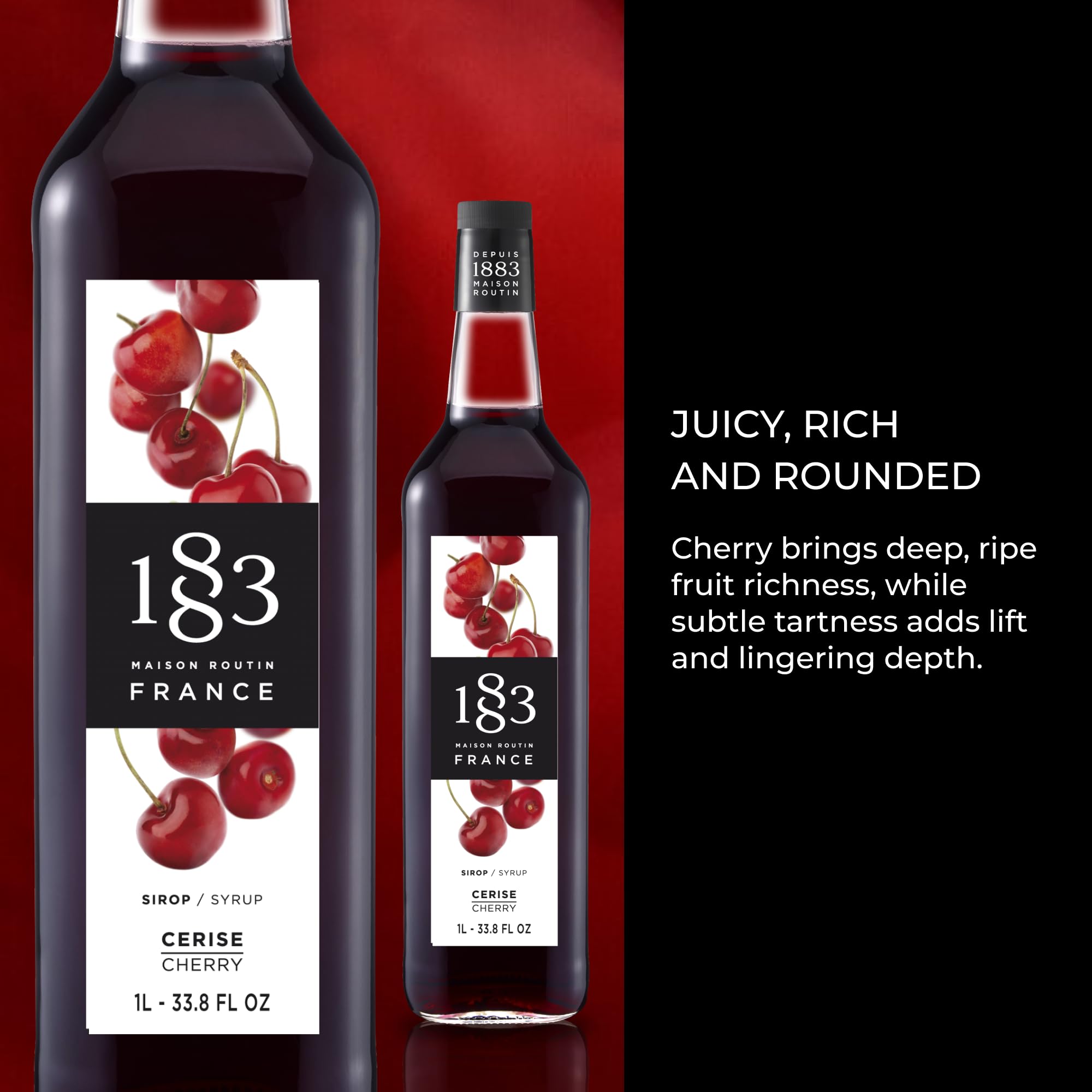 Maison Routin 1883 Cherry Syrup, Pet Bottle 1000 Milliliter 🍁 All In One Marketplace Canada