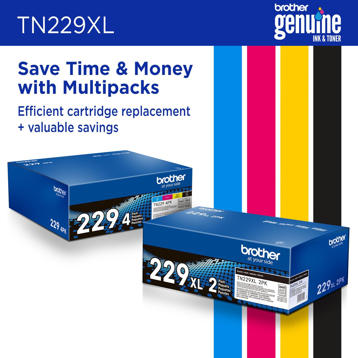 Brother Original TN229XLM High-Yield Magenta Toner Cartridge, Higher Yield for Value, Original Toner Replacement cartridges, Toner for Brother Laser Printers HL-L3220CDW, MFC-L3720CDW, and More 🍁 All In One Marketplace Canada