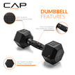 CAP Barbell 12 LB Coated Hex Dumbbell Weight Pair with Black Handle 🍁 All In One Marketplace Canada
