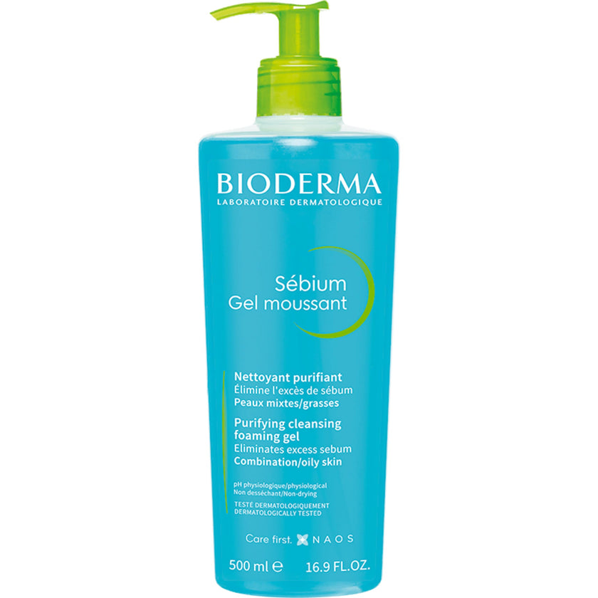 Bioderma Sébium Foaming Gel Gentle Face Cleanser Pump, Makeup Removing Cleanser, Skin Purifying Face Wash for Combination to Oily Skin 🍁 All In One Marketplace Canada