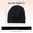 Kitsch Satin Lined Beanie - Softer Than Silk Beanie for Sleeping Women, Breathable Hair Cover for Sleeping, Slouchy Beanies, Bonnets for Women, Hair Wrap, Reduce Breakage for Frizz-Free Hairs - Black 🍁 All In One Marketplace Canada