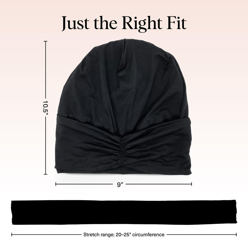 Kitsch Satin Lined Beanie - Softer Than Silk Beanie for Sleeping Women, Breathable Hair Cover for Sleeping, Slouchy Beanies, Bonnets for Women, Hair Wrap, Reduce Breakage for Frizz-Free Hairs - Black 🍁 All In One Marketplace Canada