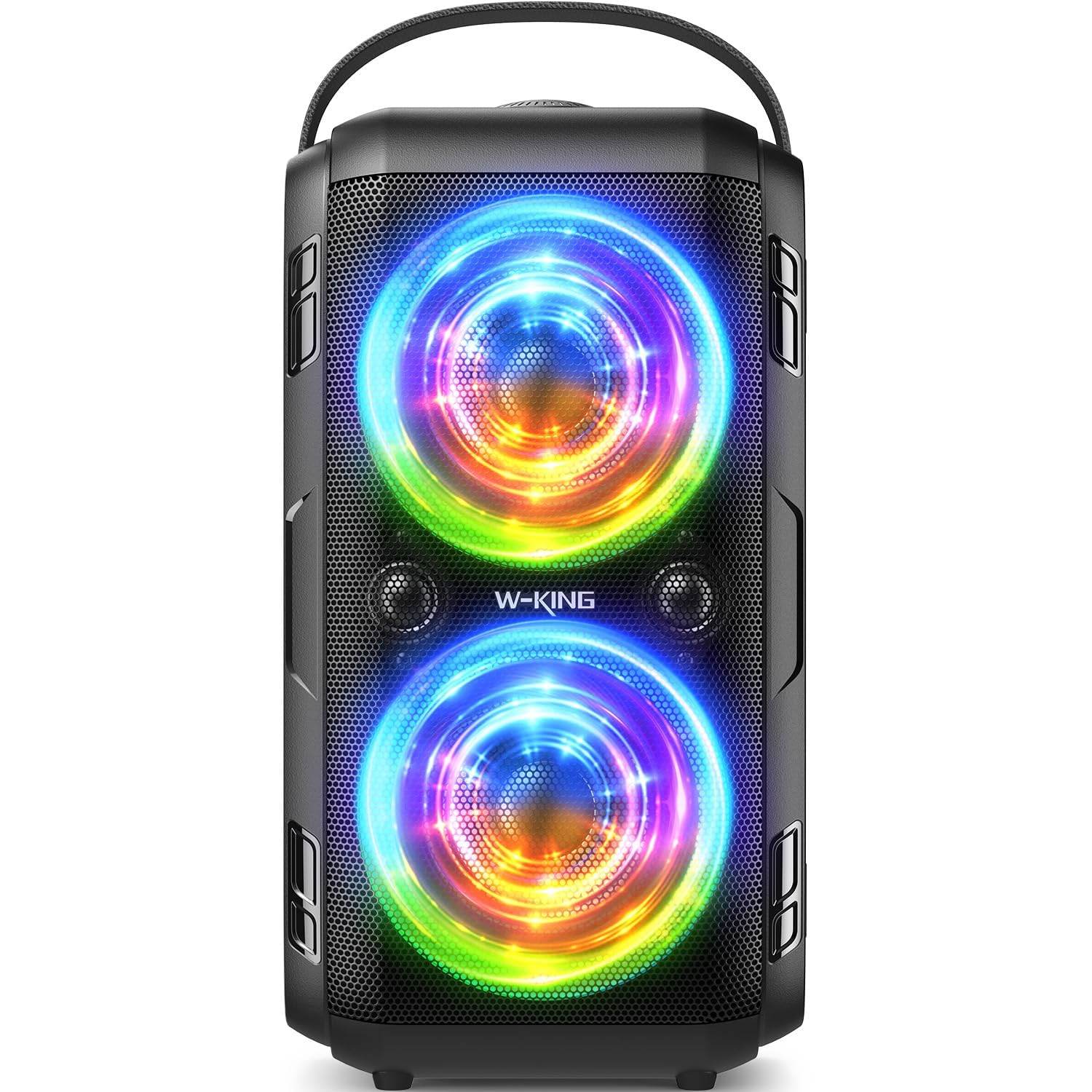 W-KING Bluetooth Speaker Loud, 180W Peak Party Portable Outdoor Haut Parleur Speaker Wireless Boom Box/4 Drivers(2 * 4.04’’ Woofer)-80W Deep Bass Tube, Huge 115dB Sound, Lights/IPX5/EQ/24H/USB/TF/AUX 🍁 All In One Marketplace Canada
