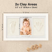 Baby Hand and Footprint Kit - Clay Handprint Keepsake Frame, Newborn Nursery Picture Frame, Personalized New Mom Gifts for Baby Shower & Registry (Alpine White) 🍁 All In One Marketplace Canada