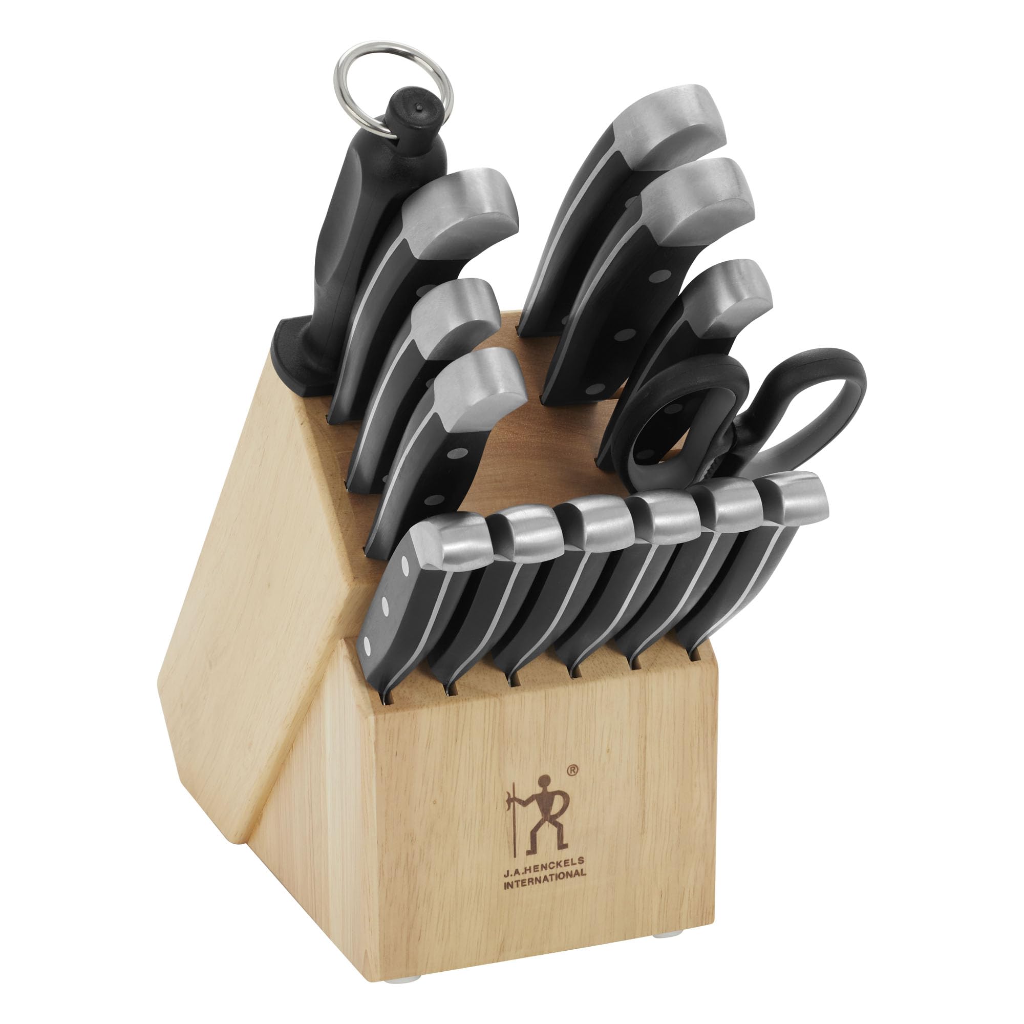HENCKELS Premium Quality 15-Piece Knife Set with Block, Razor-Sharp, German Engineered Knife Informed by Over 100 Years of Masterful Knife Making, Lightweight and Strong, Dishwasher Safe 🍁 All In One Marketplace Canada