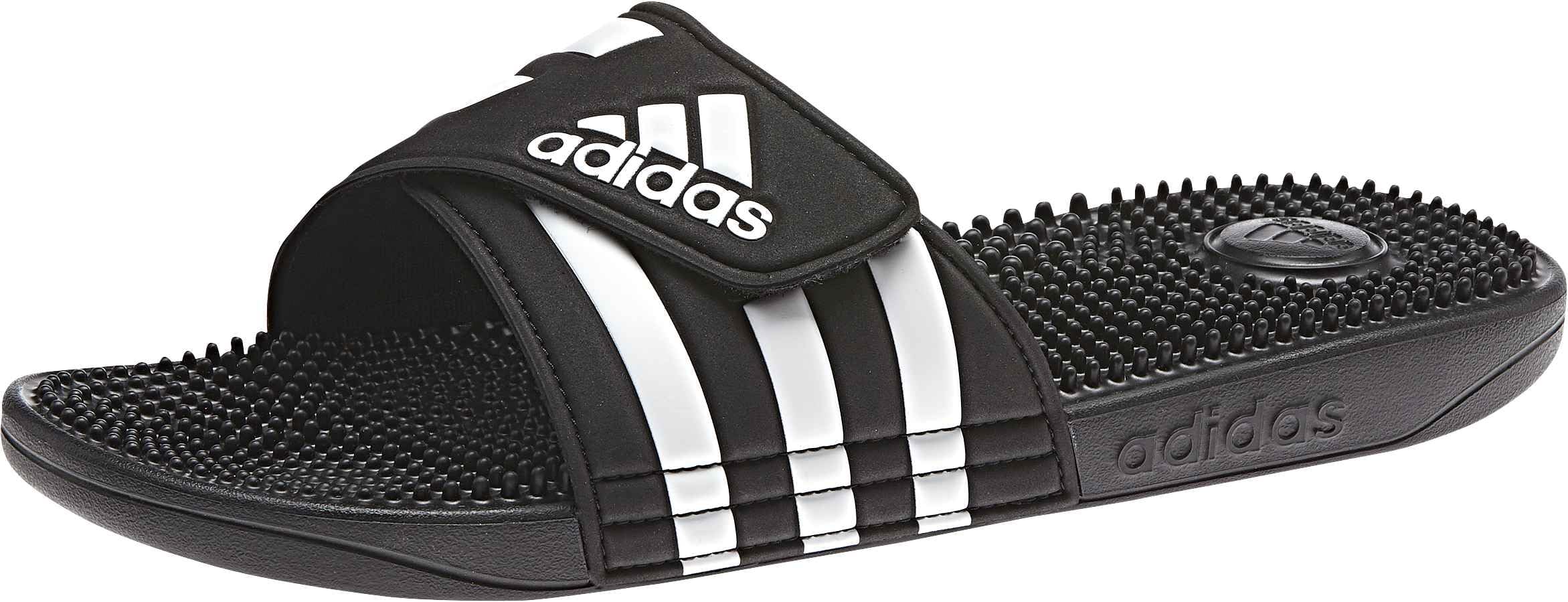 adidas Unisex-Adult Adissage, Core Black/White/Core Black, 10 🍁 All In One Marketplace Canada
