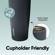 Owala FreeSip Tumbler Insulated Stainless Steel Water Bottle with Built-in Straw and Side Handle, for Travel, Work, School, and Sports, 40oz, BPA Free, Leak Proof, Foggy Tide 🍁 All In One Marketplace Canada