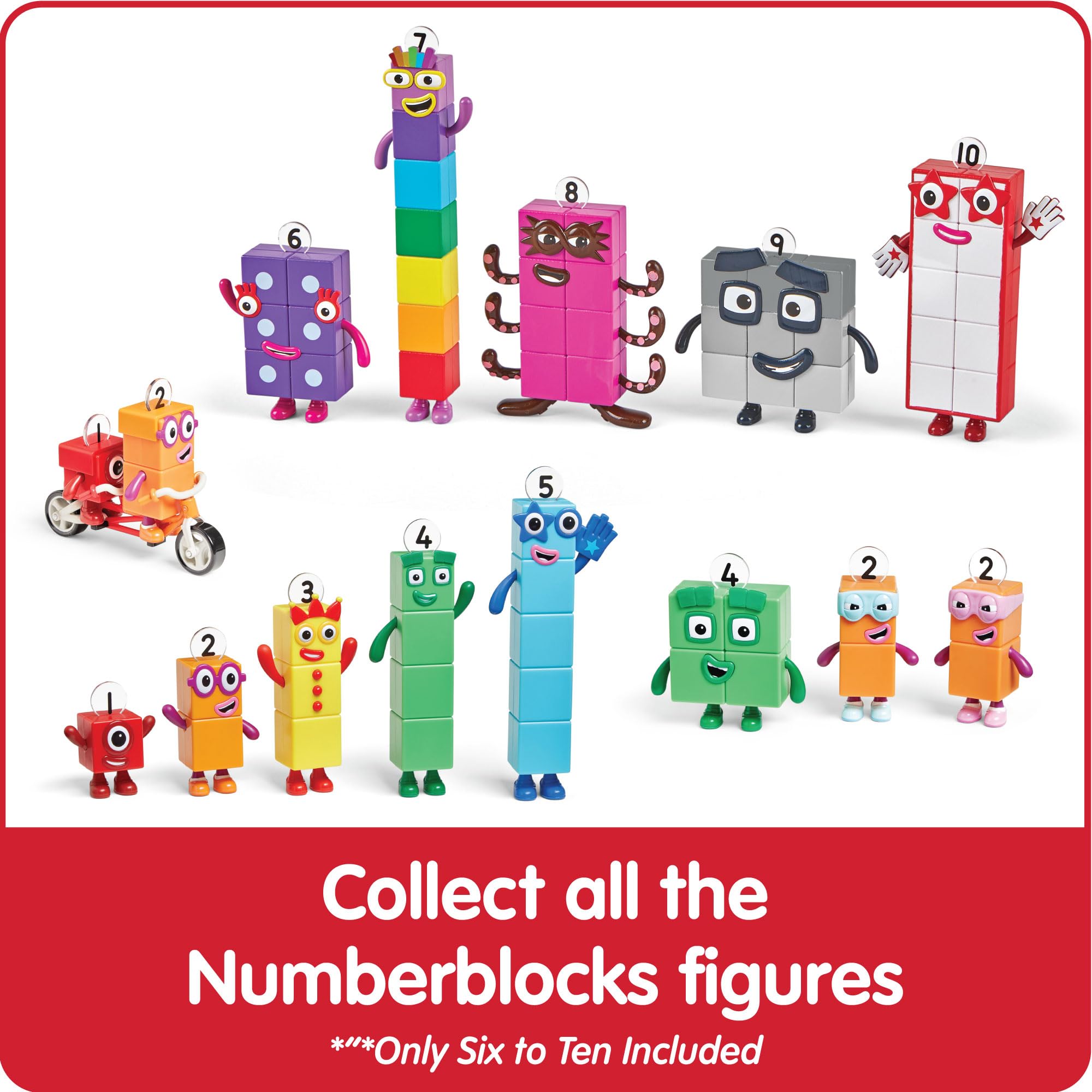 hand2mind Numberblocks Friends Six to Ten, Toy Figures Collectibles, Small Cartoon Figurines for Kids, Mini Action Figures, Character Figures, Play Figure Playsets, Imaginative Play Toys 🍁 All In One Marketplace Canada