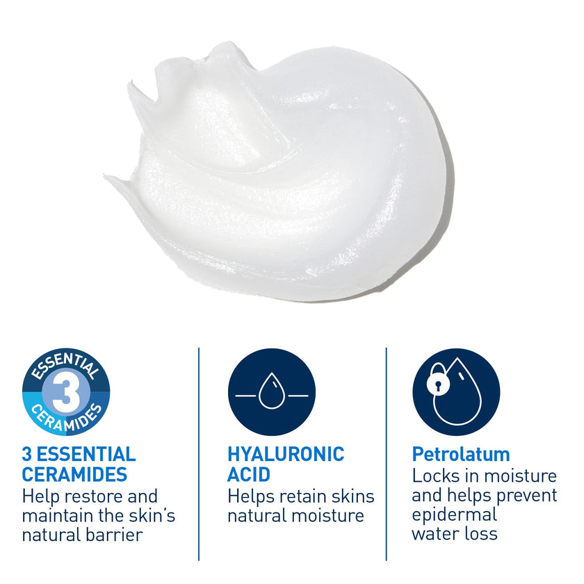 CeraVe Healing Ointment, Moisturizing Petrolatum Skin Protectant for Dry Skin with Hyaluronic Acid and Ceramides, Multi-Purpose Face, Body & Lip Balm, Lanolin-Free & Fragrance-Free, 340g 🍁 All In One Marketplace Canada