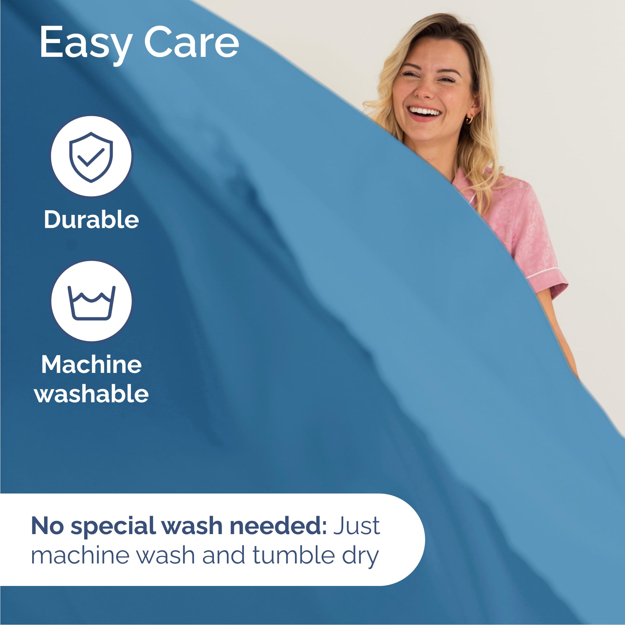 Queen Size 4 Piece Sheet Set - Comfy Breathable & Cooling Sheets - Hotel Luxury Bed Sheets for Women & Men - Deep Pockets, Easy-Fit, Soft & Wrinkle Free Sheets - Denim Blue Oeko-Tex Bed Sheet Set 🍁 All In One Marketplace Canada