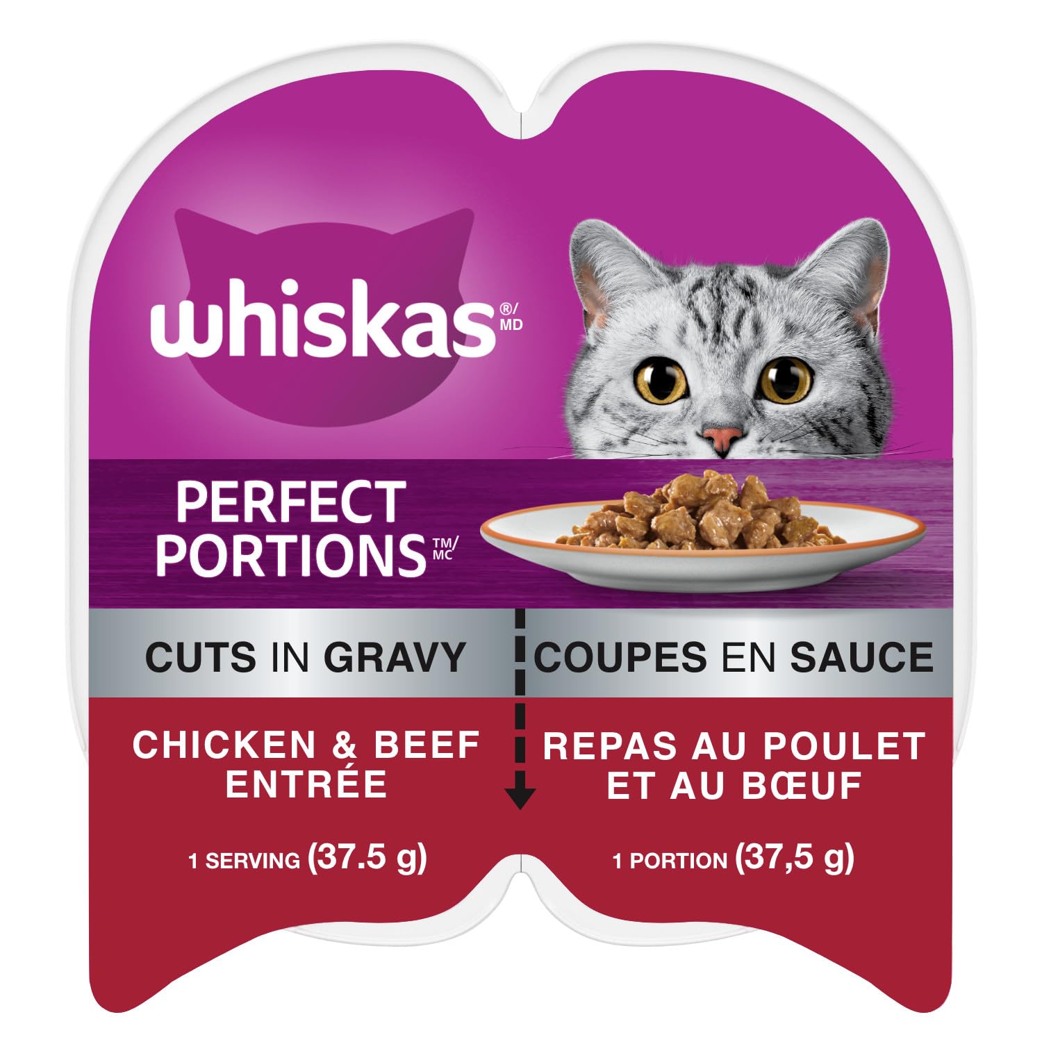 Whiskas Perfect Portions Kitten Wet Cat Food, Chicken Flavour, 75g 🍁 All In One Marketplace Canada