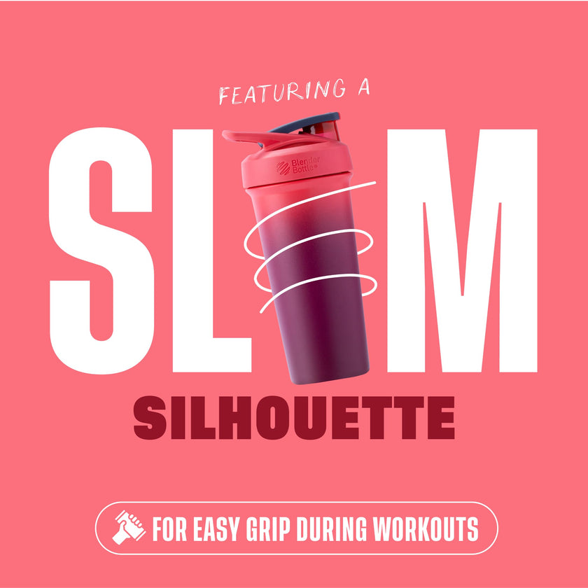 BlenderBottle Strada Sleek Shaker Cup Insulated Stainless Steel Water Bottle with Wire Whisk, 25-Ounce, Sangria Ombre 🍁 All In One Marketplace Canada